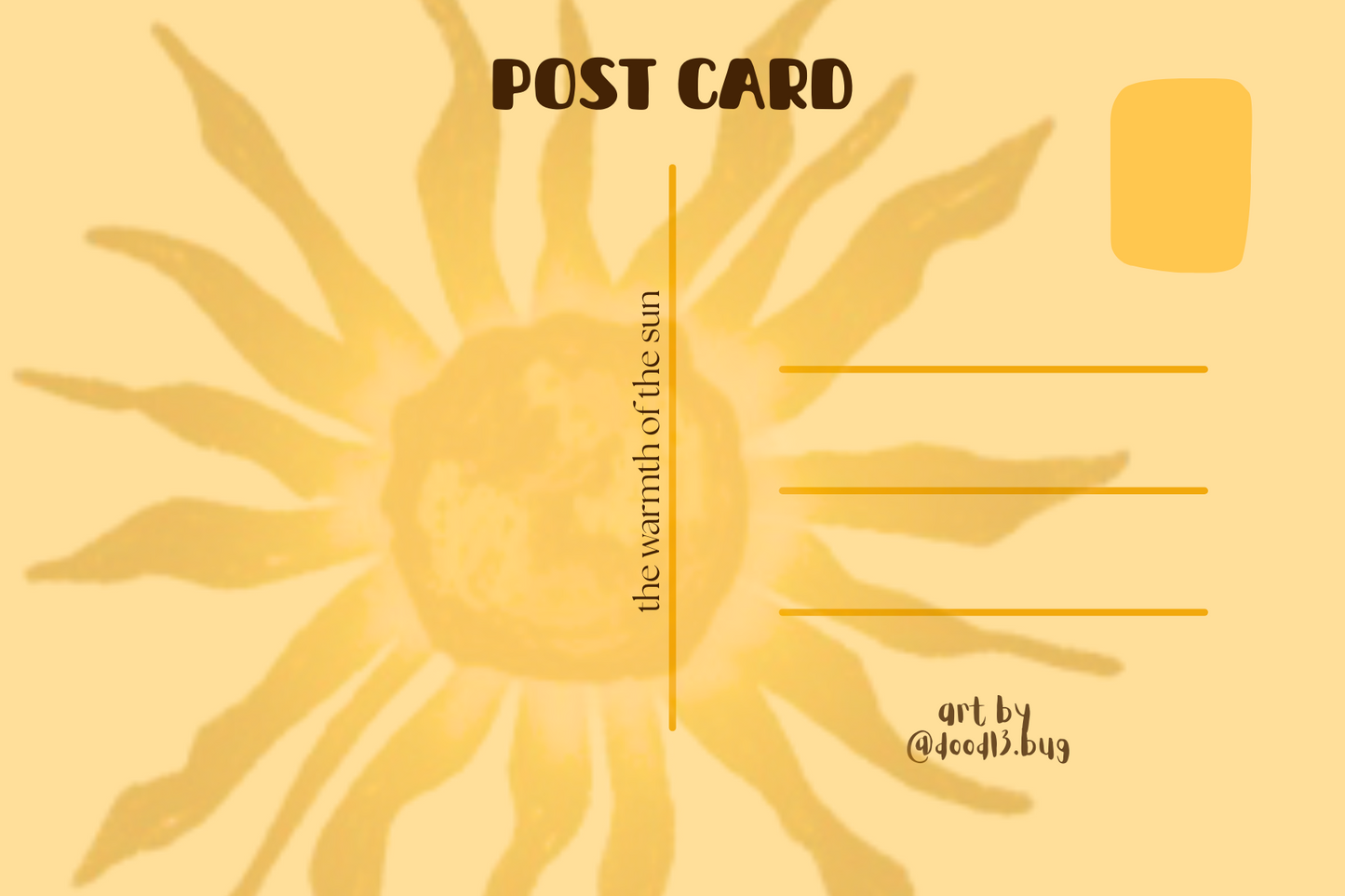 Warmth of the Sun Postcard