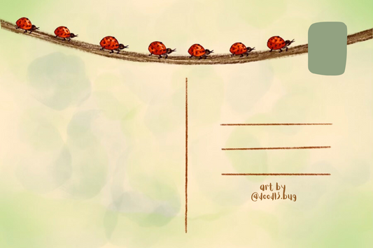 Ladybug Days Postcard